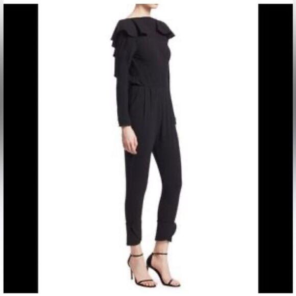 Johanna Ortiz 100% wool open back ruffle jumpsuit, size 6 - Picture 1 of 9